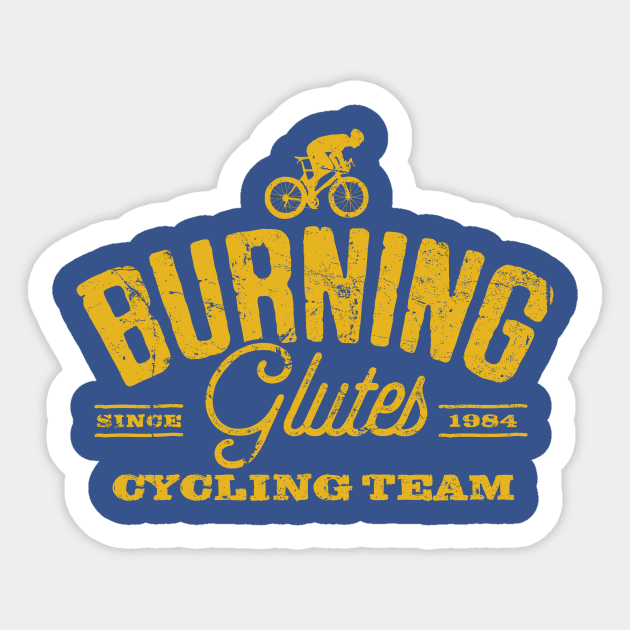 Burning Glutes Cycling Team Sticker by MindsparkCreative